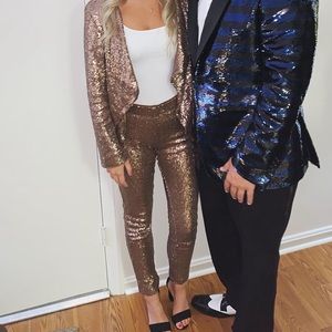 Sparkly two piece pant suit